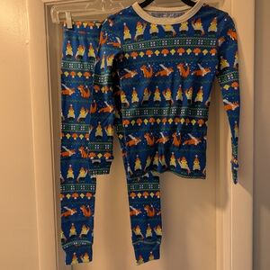 Crewcuts Blue Festive Kids Pajama Set